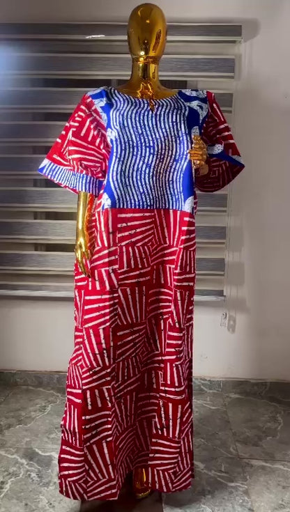 African Print Afro Noa Free Style Dress