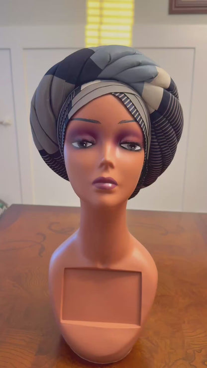 African Double Twisted Turban